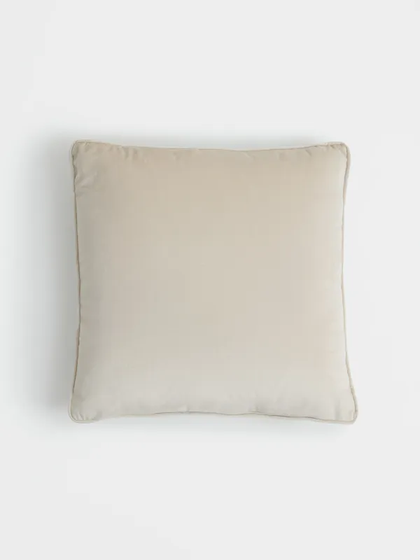 Сәндік жастық, 45х45 см, жаккард/барқыт, ақ-сұр, Aspect, image-1