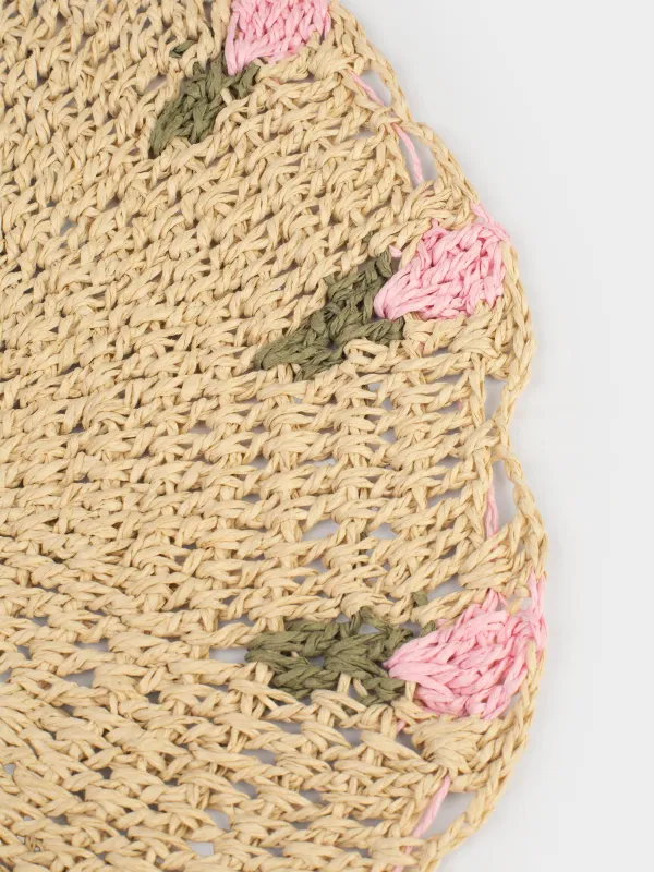 Салфетка под приборы, 38 см, из целлюлозаы Цветы, Braided, image-3