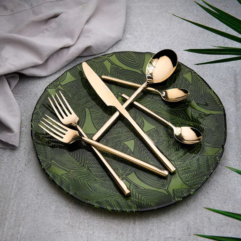 Ас құралдары, 6 тұлға, 24 зат, болат, алтын, Dublin, image-2