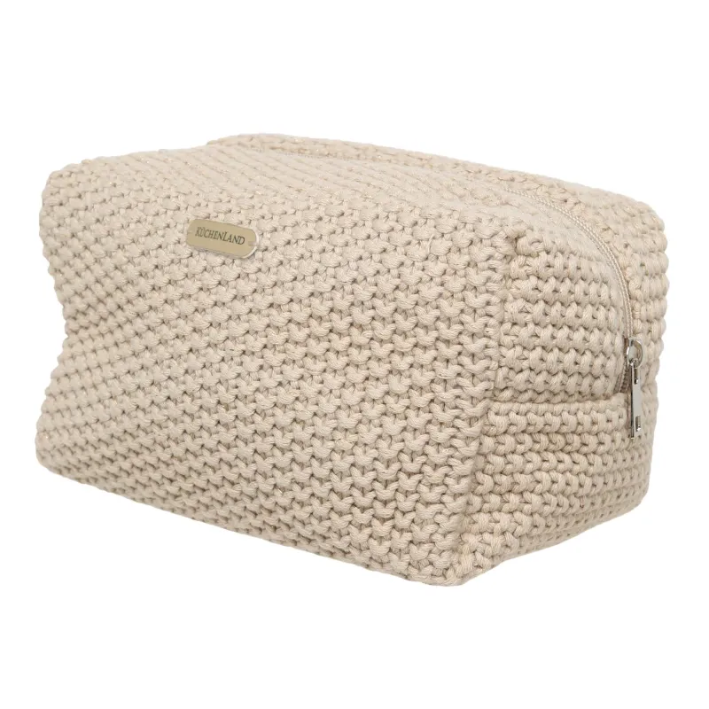 Косметика сөмкесі, 20х13 см, мақта, алтын сарғылт, Букле, Node, image-1