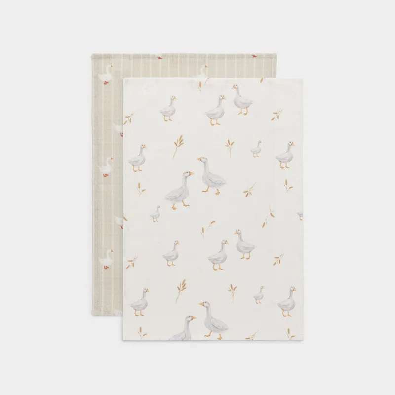 Асүйлік сүлгі, 40х60 см, 2 дана, мақта, сарғылт-қоңыр, Қаз, Poultry