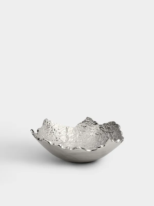 Ваза для фруктов, 31x10 см, металл, серебристая, Острые края, Fantastic, image-4