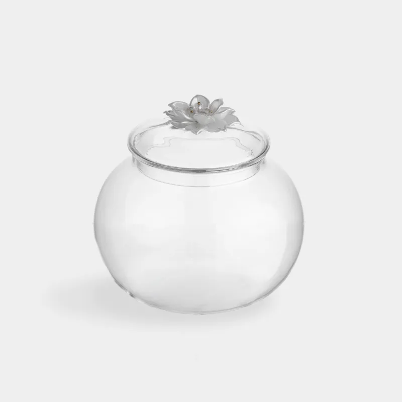 Сақтау ыдысы, 13х13 см, 700 мл, шыны Б/пластик, Гүл, Bloome