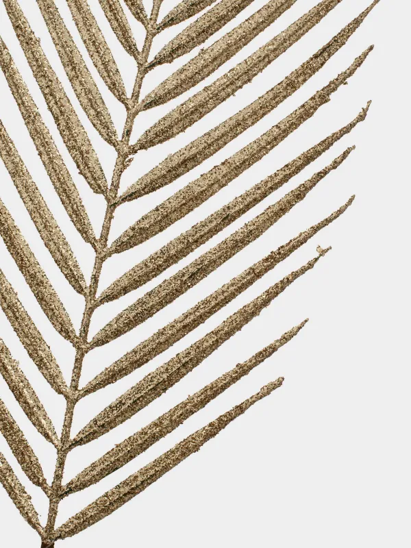 Сәндік бұтақ, 66 см, пластик/қағаз, шампан, Жапырақ, Palm decor, image-3