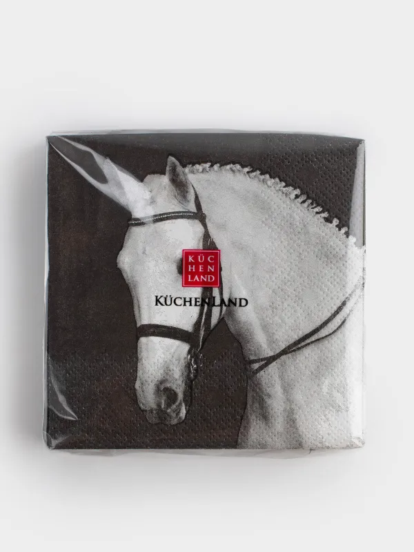Салфетки бумажные, 21х21 см, 20 шт, Horse, image-4