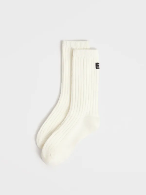 Носки женские, с нашивкой, Acrylic warm, image-1