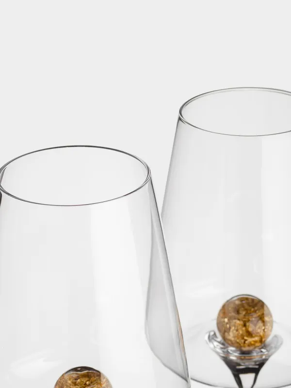 Ақ шарап бокалы, 350 мл, 2 дана, кристалды шыны, Кәріптас шар, Sorento, image-4