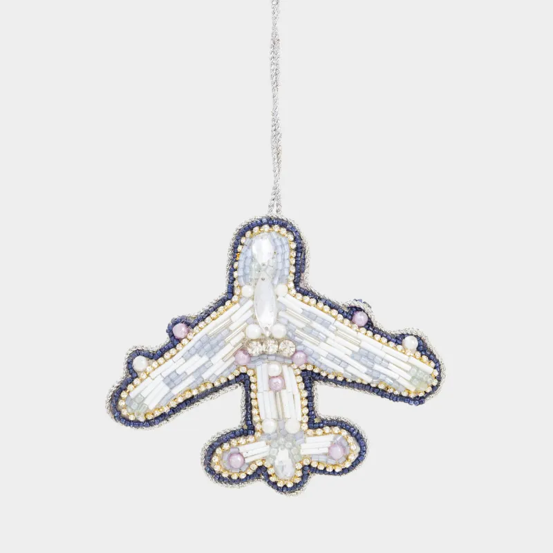 Шырша ойыншығы, 10 см, моншақ/полифилл, көгілдір, Ұшақ, Beads figure