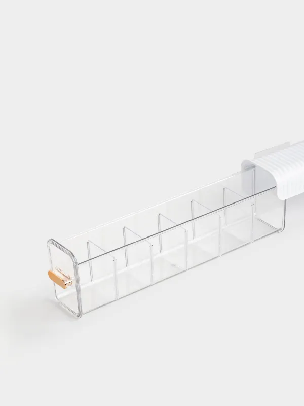 Іш киімдер мен шұлықтарға арналған органайзер, 36х11 см, қабырғаға орнатылатын, жылжымалы, пластик, ақ, Compact, image-3