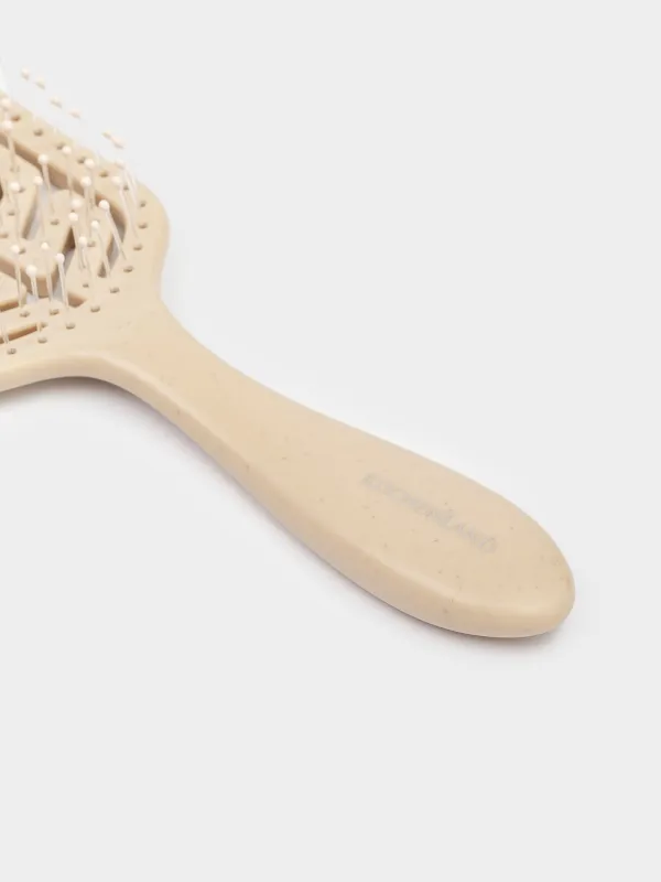 Расческа массажная для волос, 22 см, пластик, бежевая, Zipo, image-4