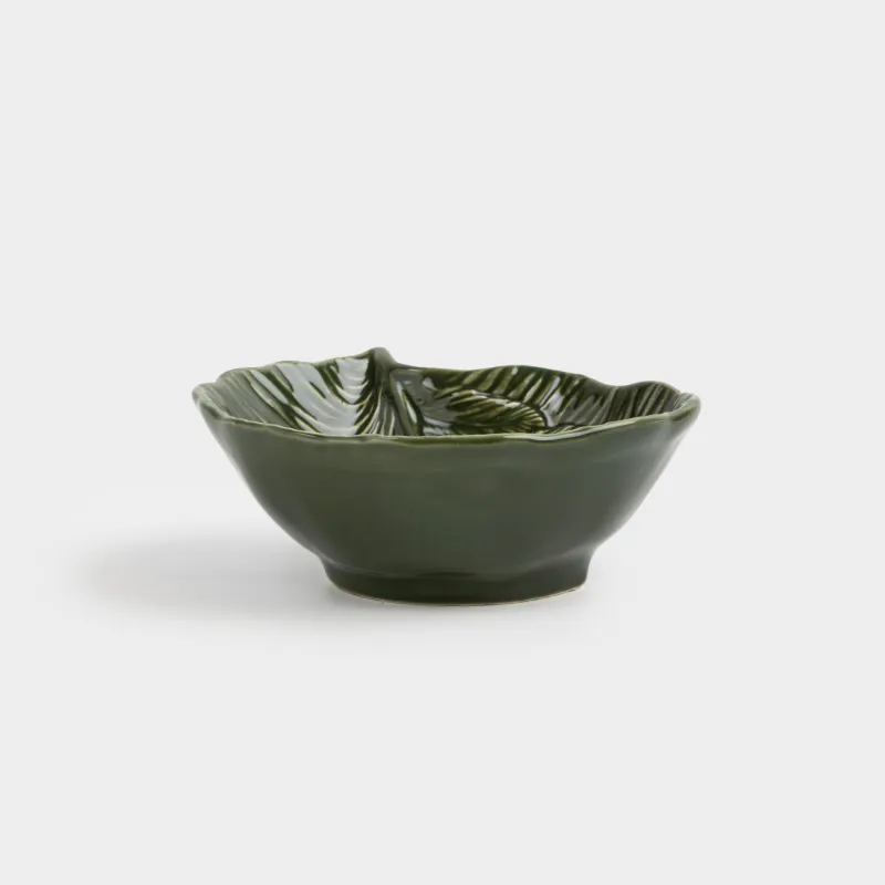 Салатник, 16х6 см, 370 мл, керамика, зеленый, Шишки на еловой ветке, Forest whispers