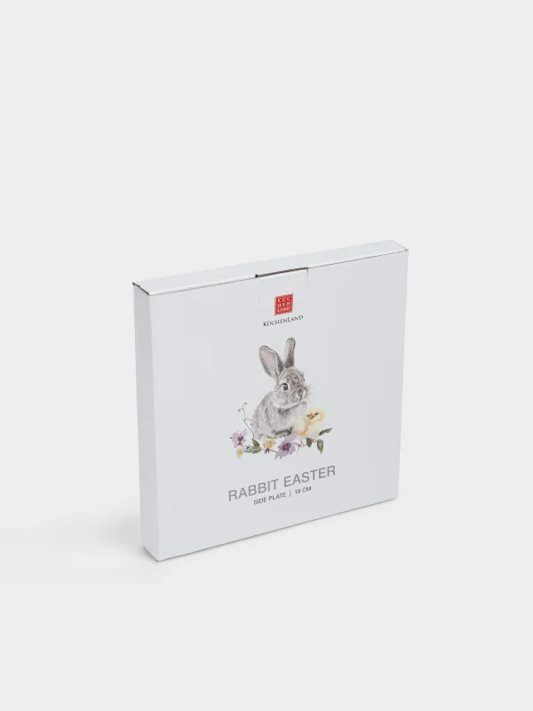 Тіскебасар тәрелкесі, 19 см, фарфор N, ақ, Қоян мен тауық, Rabbit Easter, image-5