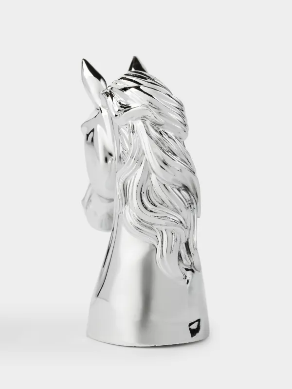 Мүсінше, 8 см, полирезин, күміс, Жылқы, Horse silver, image-2