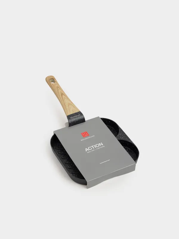 Гриль табасы, 20 см, 3 отд, қапталған, алюминий, шаршы, Action, image-5