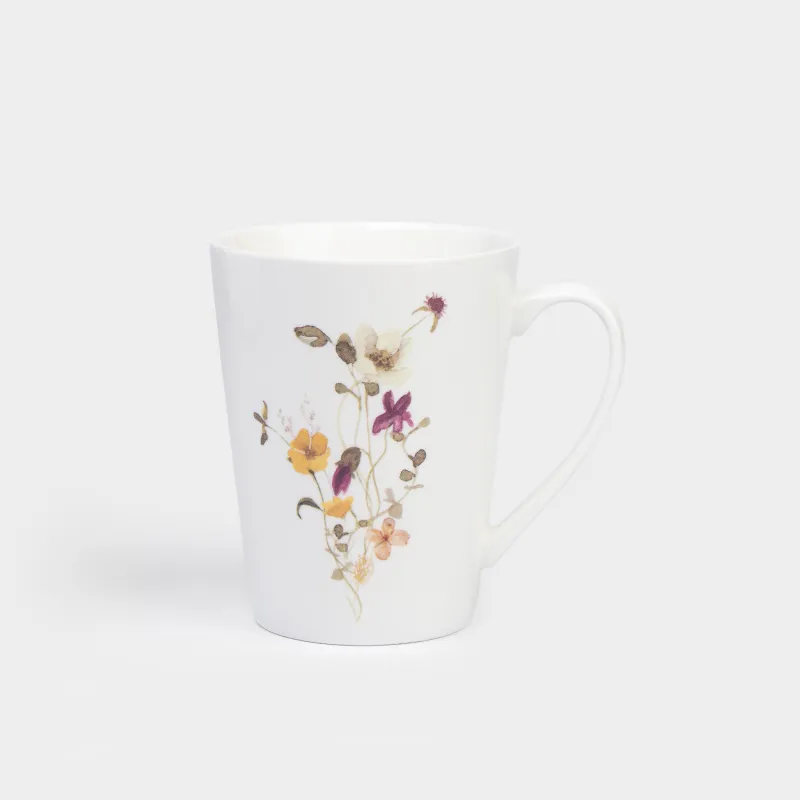 Саптыаяқ, 420 мл, фарфор N, ақ, Сары гүлдер, Floweri