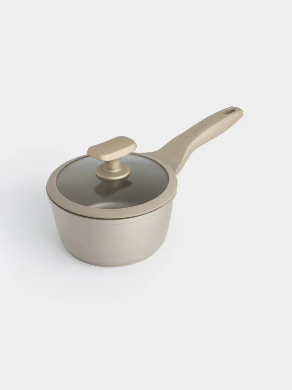 Шөміш, 16 см, 1,4 л, қақпағы бар, қапталған, алюминий, сұр-сарғылт-қоңыр, Dainty, image-1