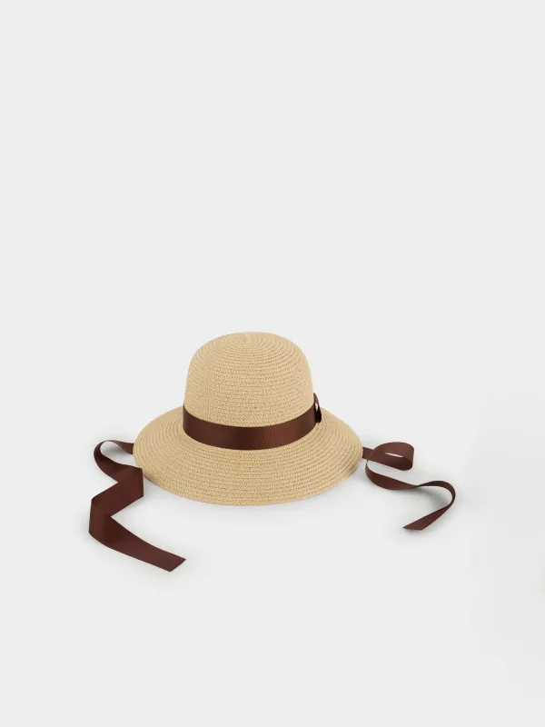 Қалпақ, бірыңғай өлшем, таспасы бар, целлюлоза/полиэстер, сарғылт-қоңыр, Banjo, image-3