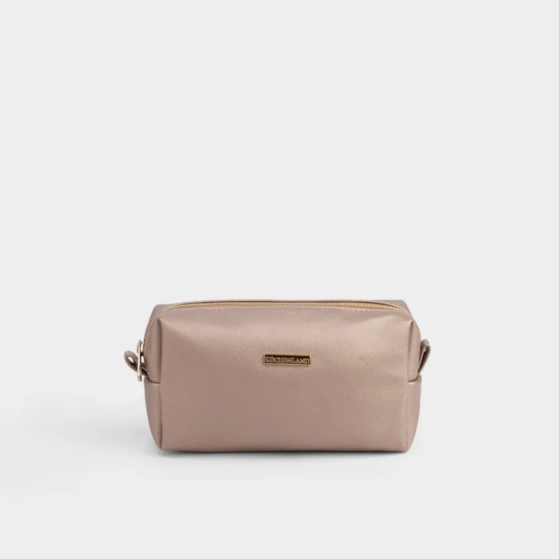 Косметикалық сөмке, 20х10 см, ПВХ, алтын, Beauty