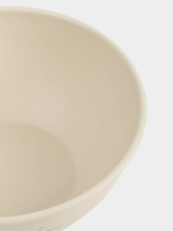 Миска, 1 л, с крышкой, металл/бамбук, бежевая, Gusto, image-2