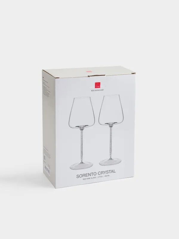 Қызыл шарап бокалы, 450 мл, 2 дана, шыны Б/страздар, Sorento crystal, image-4