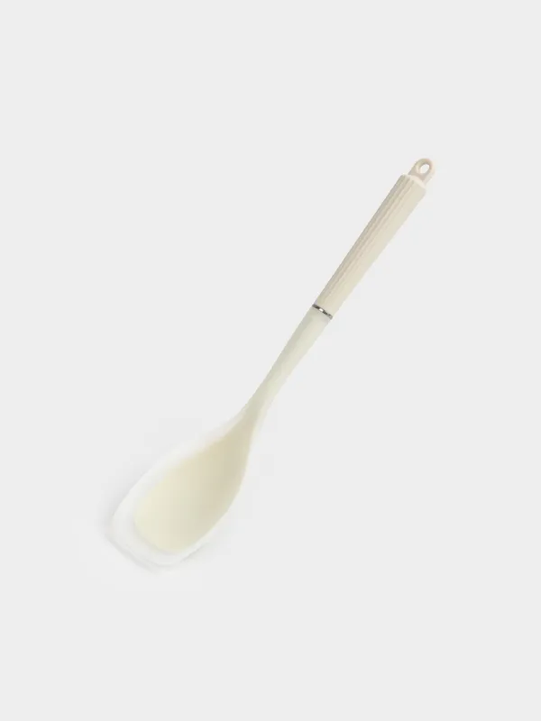 Ложка сервировочная, 33 см, силикон/нейлон, молочная, Milk kitchen, image-1