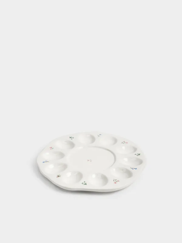 Блюдо пасхальное, 26 см, с местом для кулича,Нежные цветы, El flora, image-2