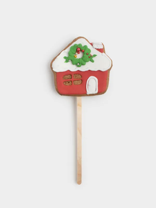 Пряник, 40 гр, глазурленген, шоколадты, таяқшада, қызыл, Үй, Prani, image-0