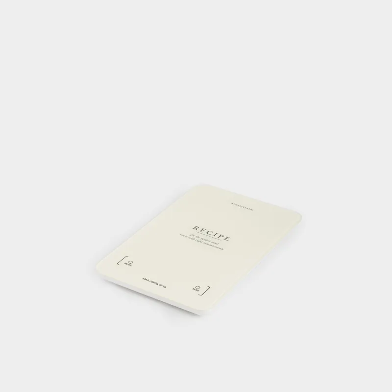 Ас үй таразылары, 23х15 см, электронды, пластик/шыны, ақ, Recipe, Libra