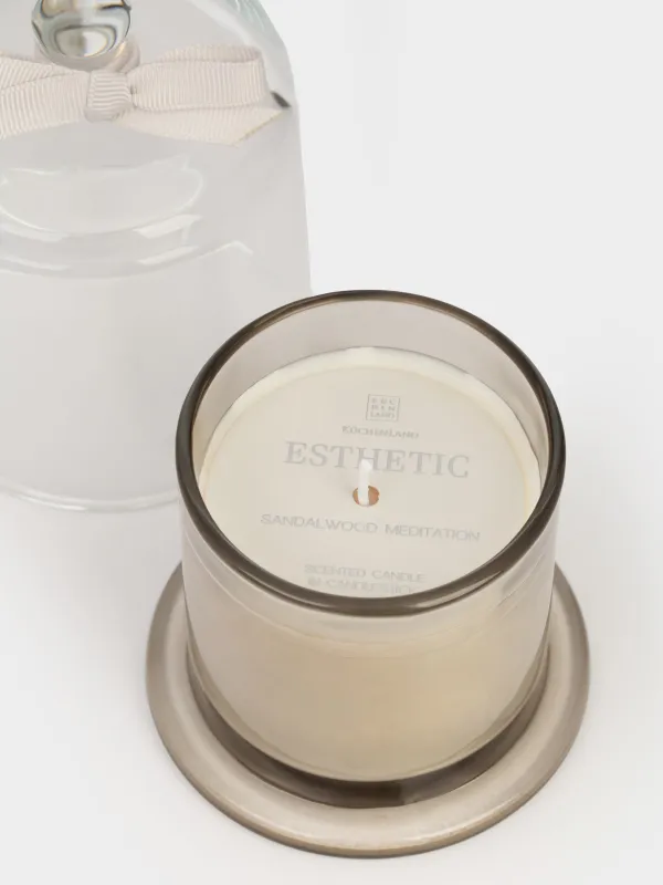 Свеча ароматическая, 11 см, в подсвечнике, Sandalwood meditation, Esthetic, image-3