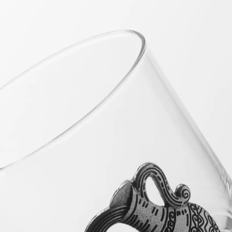 Виски стақаны, 10 см, 340 мл, шыны/металл, күміс, Суқұйғыш, Zodiac, image-3