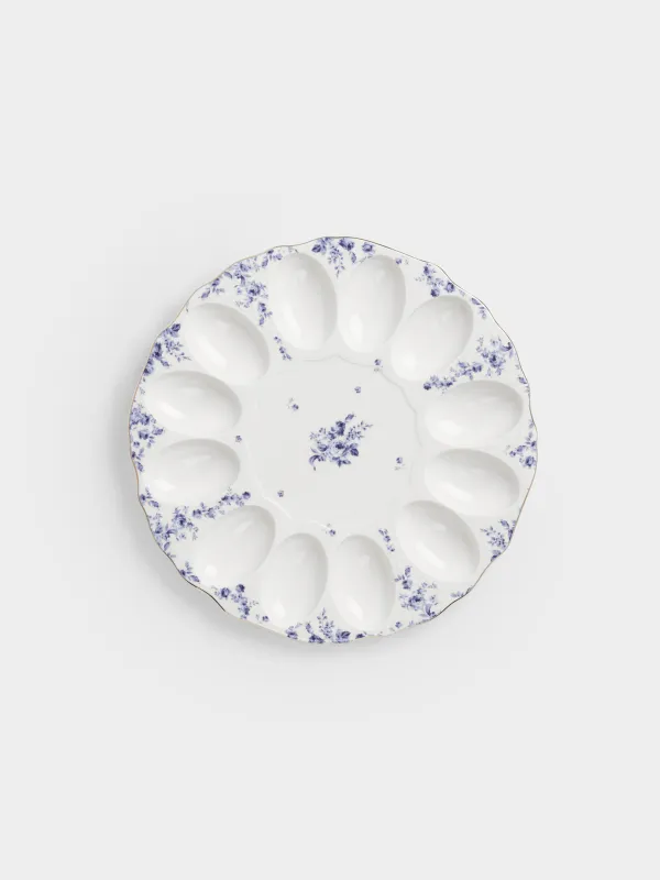 Пасха ыдысы, 28 см, 12 бөлім, фарфор F, алтын жиектері бар, Гжель гүлдері, Tradition Easter, image-0