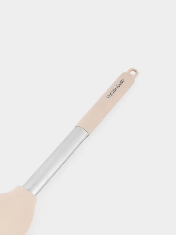 Қалақша-шпатель, 30 см, силикон / болат, сұр-сарғылт қоңыр, Metallic, image-3