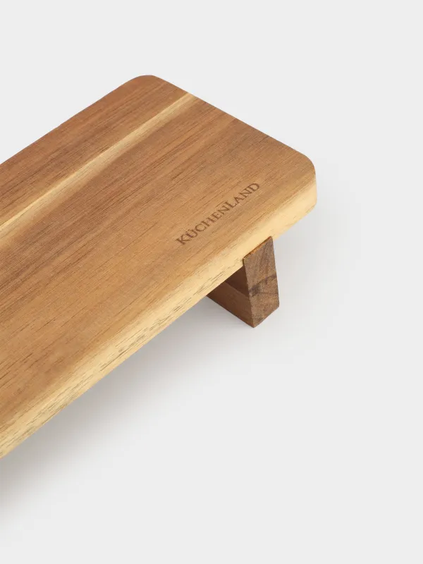 Блюдо сервировочное, 38x11 см, с ручкой, на ножках, Noble tree, image-7