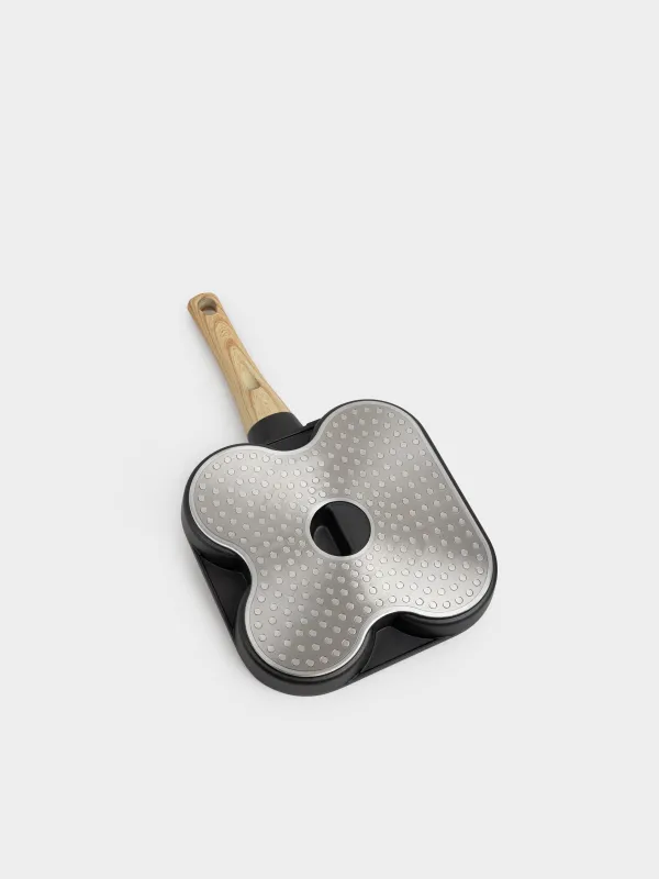 Гриль табасы, 20 см, 3 отд, қапталған, алюминий, шаршы, Action, image-2