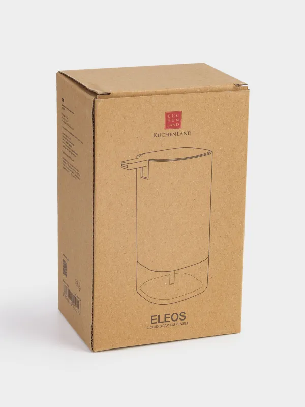 Диспенсер для жидкого мыла, 440 мл, пластик/акрил, молочный, Eleos, image-4