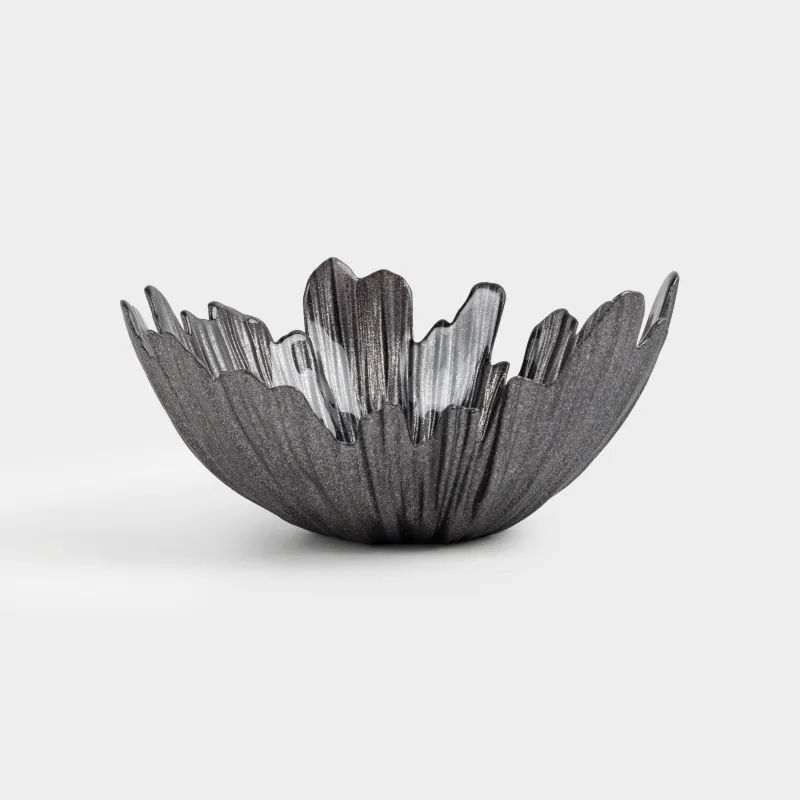 Ваза для фруктов, 26х12 см, стекло Р, серая, Verge