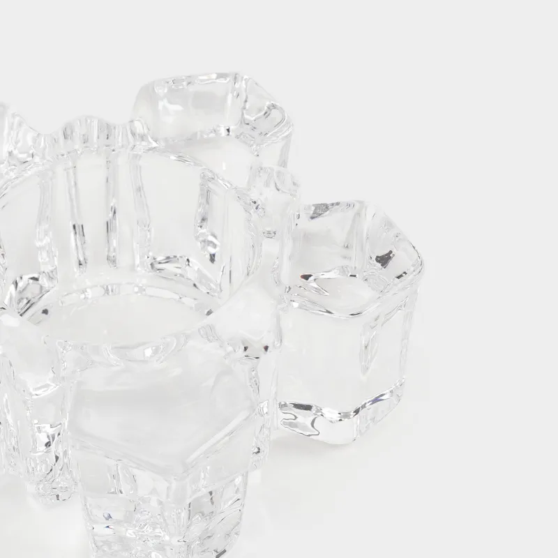 Шам ұстағыш, 8 см, шай шамына арналған, шыны, Қар ұшқыны, Snowfall, image-3