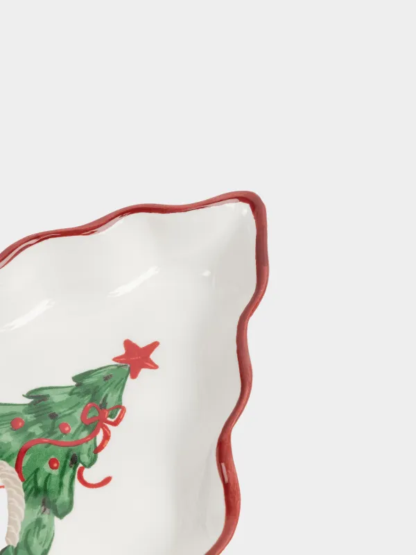 Блюдо, 20х19 см, керамика, Лошадка с елкой, Christmas tree, image-4