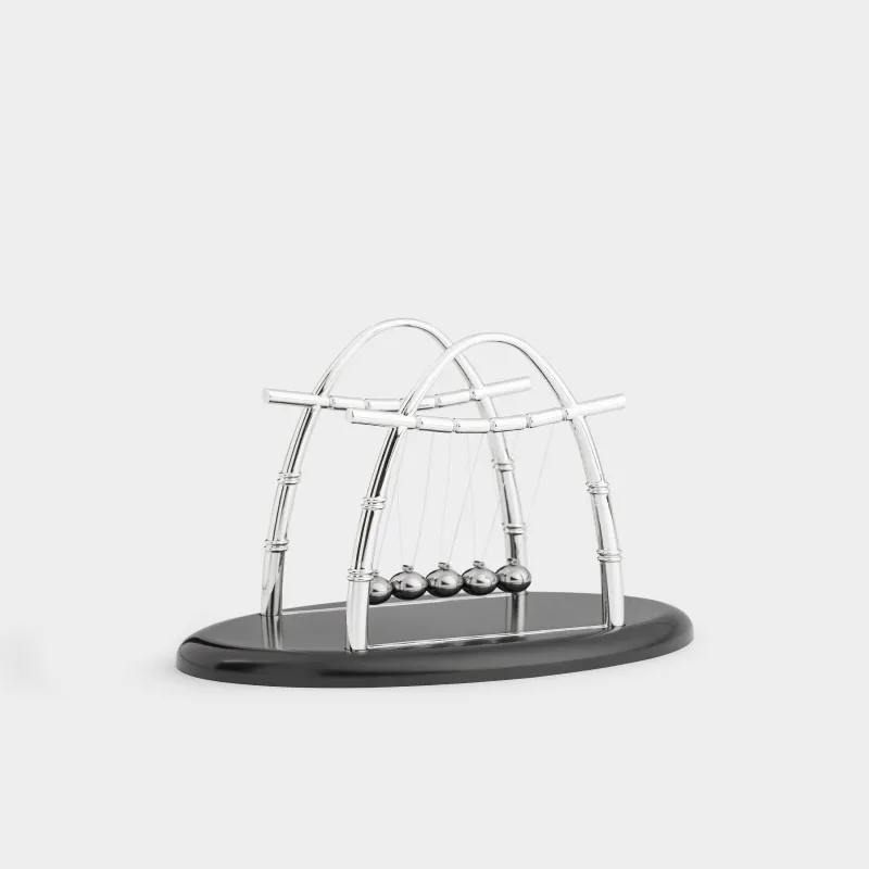 Маятник-антистресс, 18х15 см, пластик/болат, қара, Ньютон бесігі, Collection, image-1