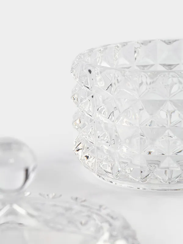 Кәмпит ыдысы, 10х11 см, қақпағы бар, шыны Р, Mosaic, image-3