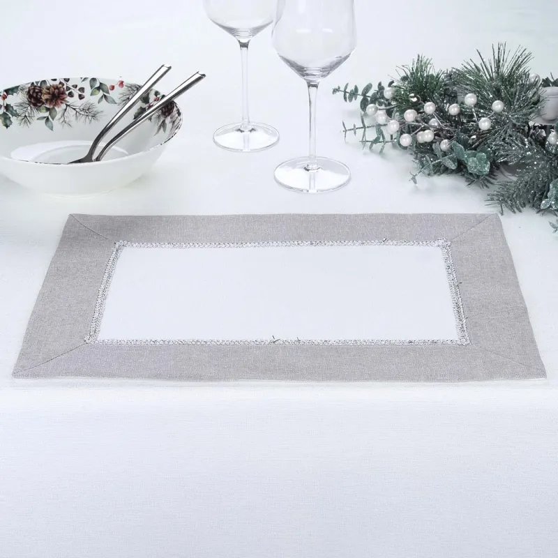 Аспаптарға арналған майлық, 30х45 см, 2 дана, полиэстер, ақ-сұр, Milky way, image-1