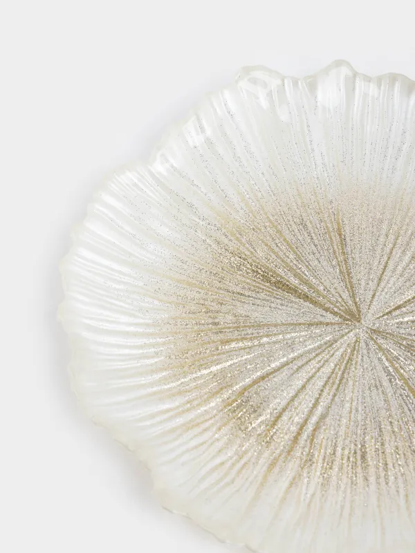 Тіскебасар тәрелкесі, 21 см, шыны Р, сүт түстес/шампан, Verge, image-4