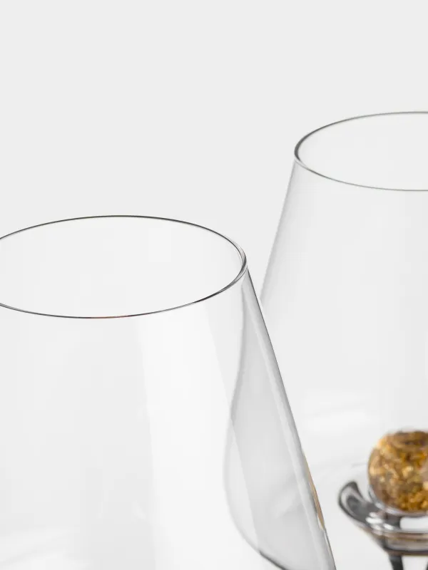 Бокал для красного вина, 450 мл, 2 шт, кристальное стекло, Янтарный шар, Sorento globular, image-5