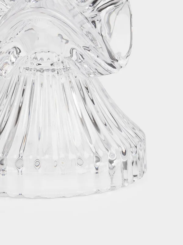 Подсвечник, 15 см, для тонкой свечи, на ножке, стекло, Ribedic, image-1