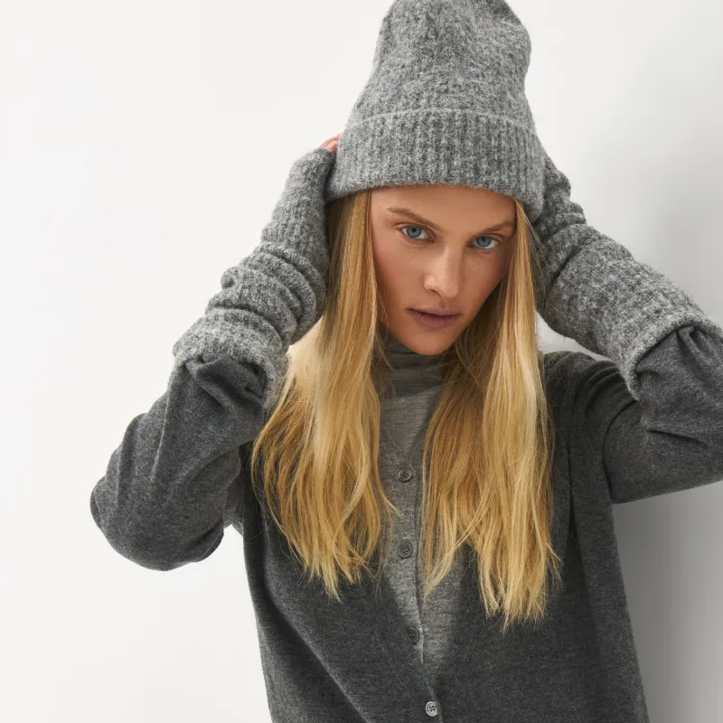 Әйелдер бас киімі, бірыңғай өлшем, полиэстер/акрил, сұр, Loop