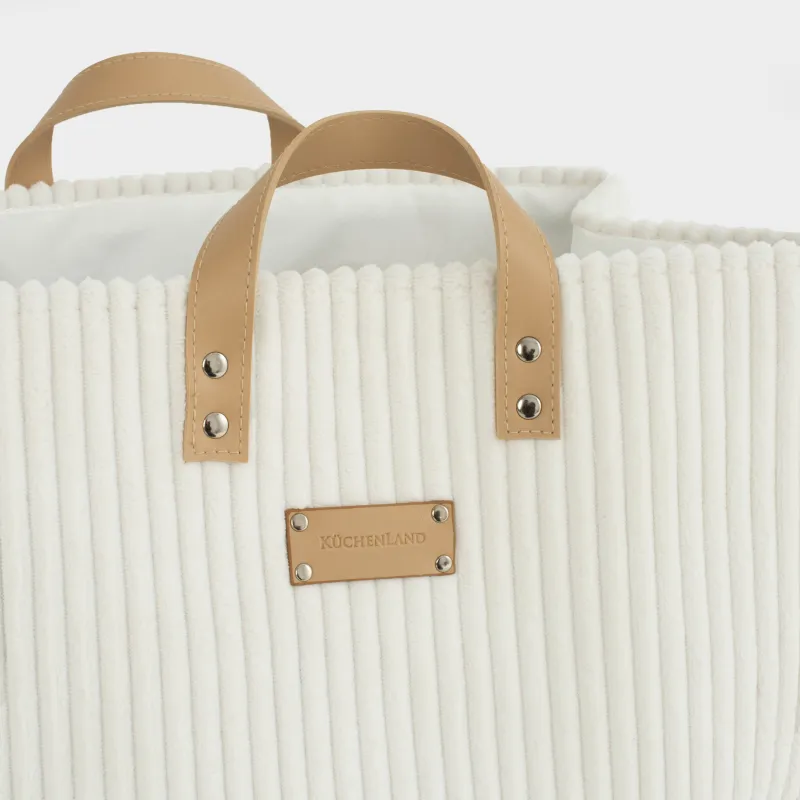 Киім сақтауға арналған сөмке, 37х22х50 см, тұтқалары бар, полиэстер, тікбұрышты, сарғылт-қоңыр, Moire, image-3