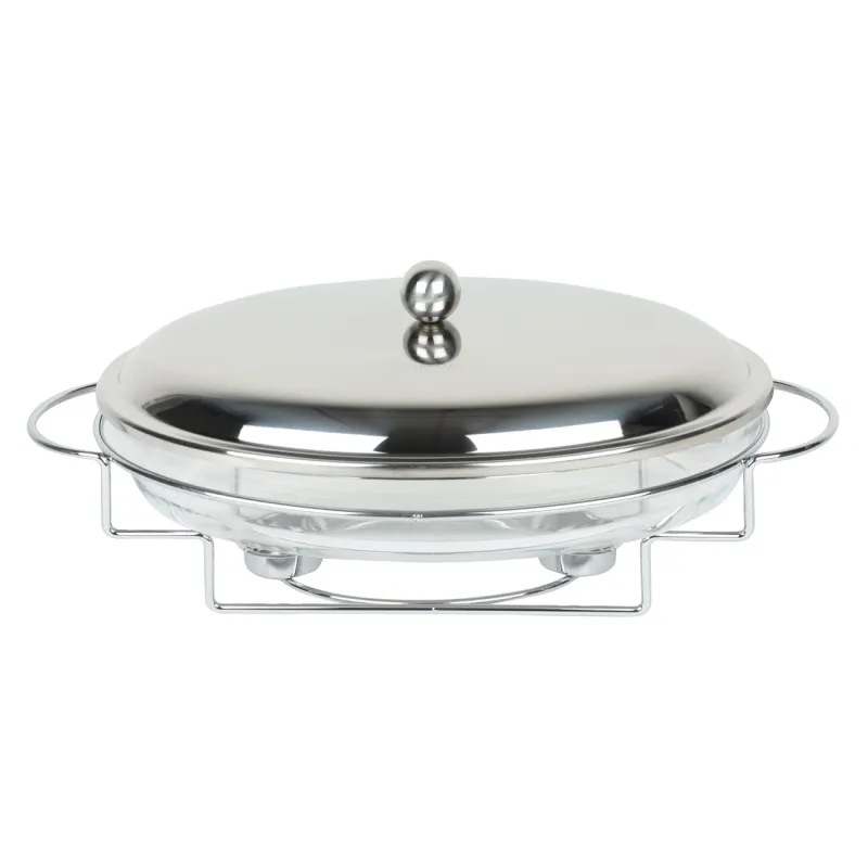 Жылытылатын ыдыс, 42х24 см, шыны Т/болат, сопақ, Classic