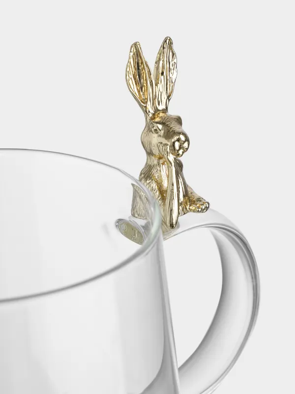 Кружка, 550 мл, Золотистый кролик на ручке, Shape, image-3