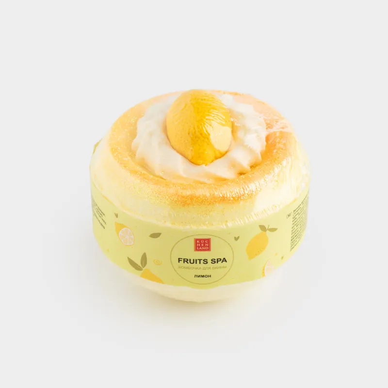 Ваннаға арналған бомба, 130 гр, ойыншығы бар, сары, Цитрустық жарылыс, Лимон, Fruits spa, image-2