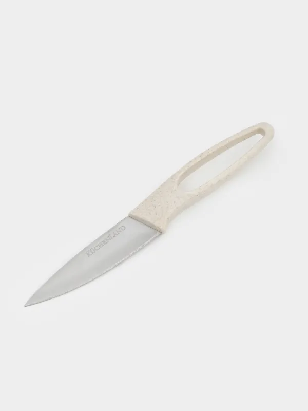 Көкөністерді тазалауға арналған пышақ, 9 см, қабы бар, болат/пластик, сарғылт-қоңыр, дақты, Soft speckled, image-2